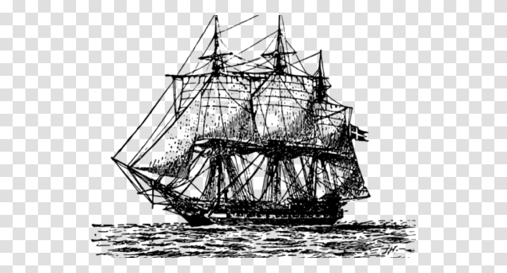 Sailboat Clipart Frigate Old Ship Clipart, Gray, World Of Warcraft Transparent Png