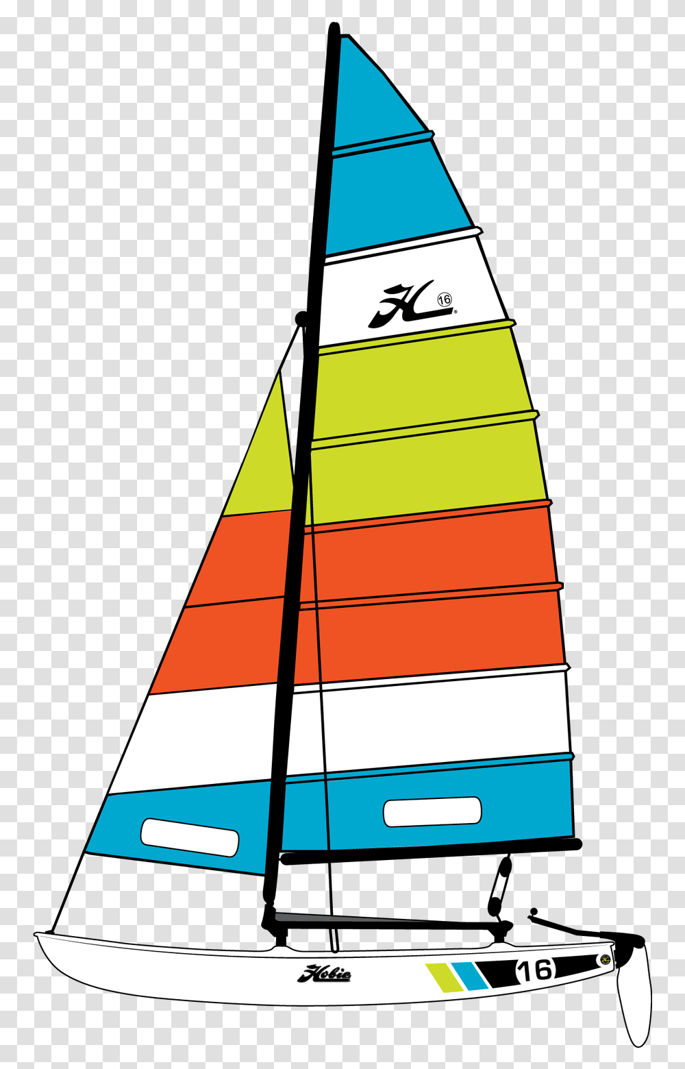Sailboat Hobie Cat 16 Plan, Vehicle, Transportation, Watercraft, Vessel Transparent Png