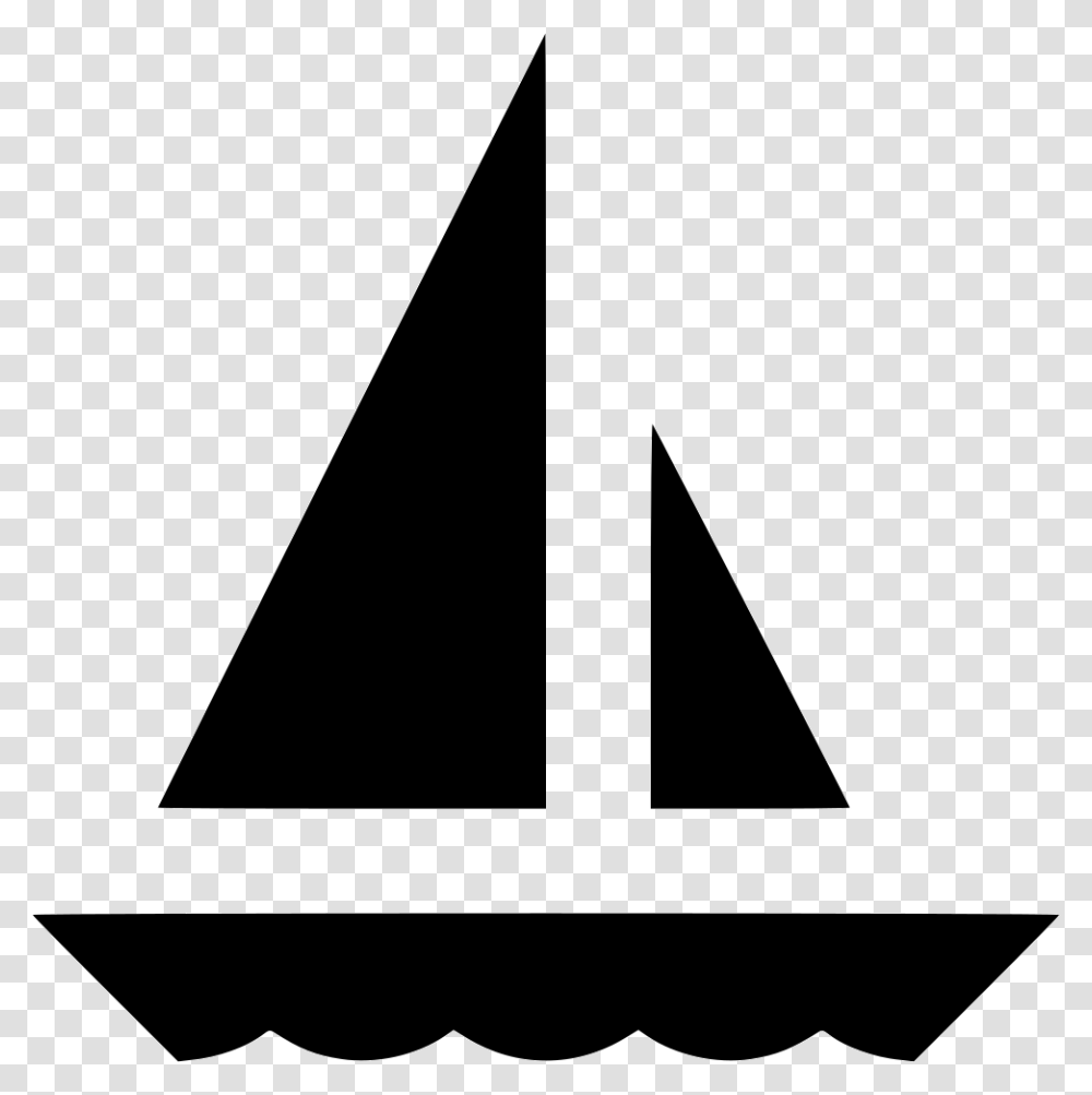Sailboat Icon Free Download, Triangle, Stencil, Arrowhead Transparent Png