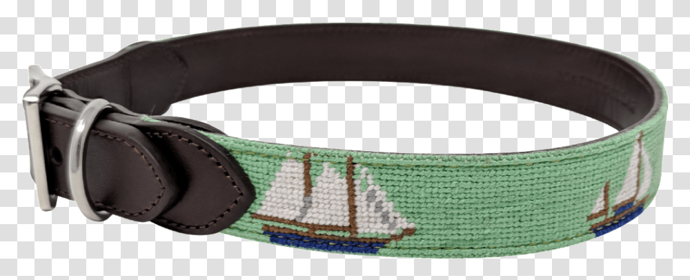 Sailboat Needlepoint Dog Collar Unisex, Belt, Accessories, Accessory, Jewelry Transparent Png