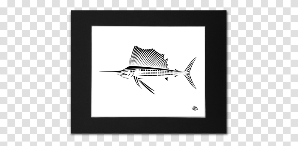 Sailfish Black And White, Swordfish, Sea Life, Animal, Airplane Transparent Png