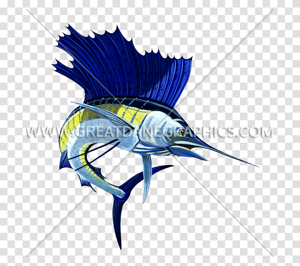 Sailfish Production Ready Artwork For T Shirt Printing, Swordfish, Sea Life, Animal, Bird Transparent Png
