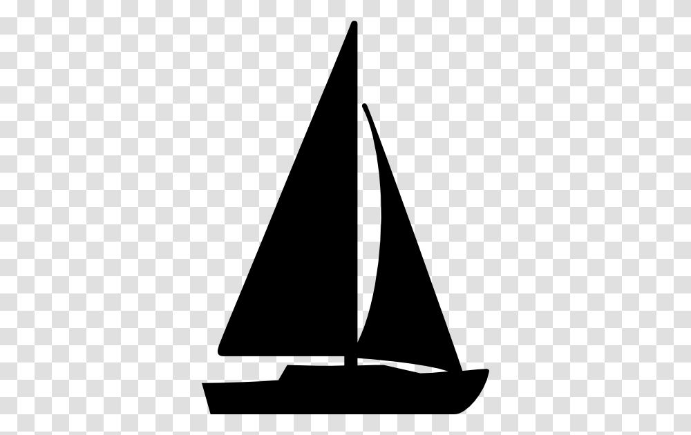 Sailing Boat Clipart Outline, Silhouette, Triangle, Arrow Transparent Png