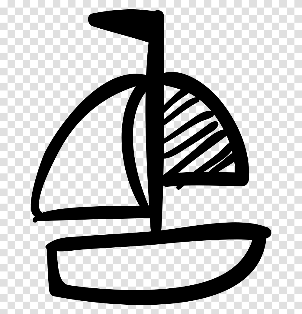 Sailing Boat Hand Drawn Boat Icon, Apparel, Cowboy Hat Transparent Png