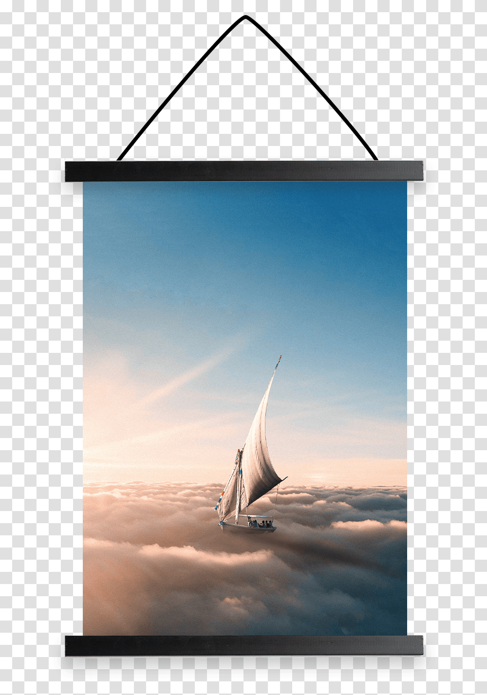 Sailing Clouds A3 Art Print Sail, Boat, Vehicle, Transportation, Sailboat Transparent Png