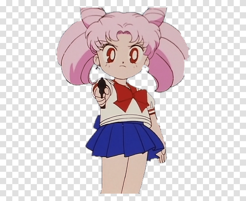 Sailor Chibi Moon Sailor Moon Chibiusa Gun, Skirt, Person, Costume Transparent Png