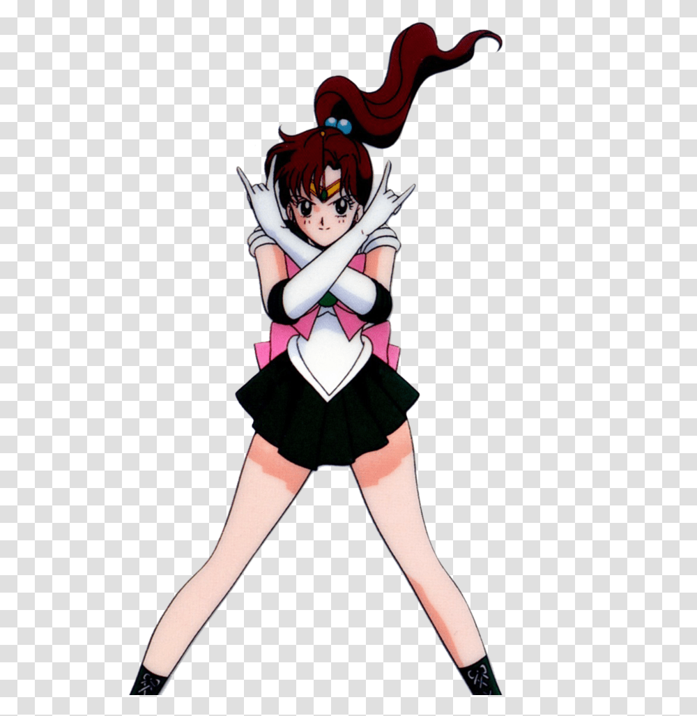 Sailor Jupiter Attack Pose, Manga, Comics, Book, Costume Transparent Png