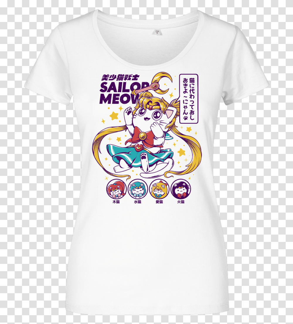 Sailor Meow, Apparel, T-Shirt, Plant Transparent Png