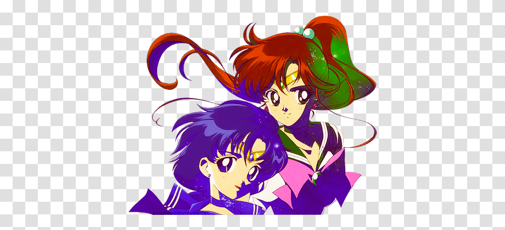 Sailor Mercury And Jupiter Uploaded By Gao Sailor Moon S Laserdisc, Manga, Comics, Book, Graphics Transparent Png