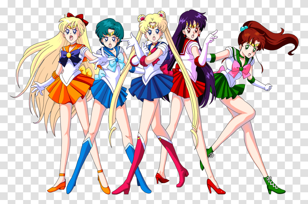 Sailor Mercury Sailor Mercury And Sailor Moon, Comics, Book, Person, Human Transparent Png