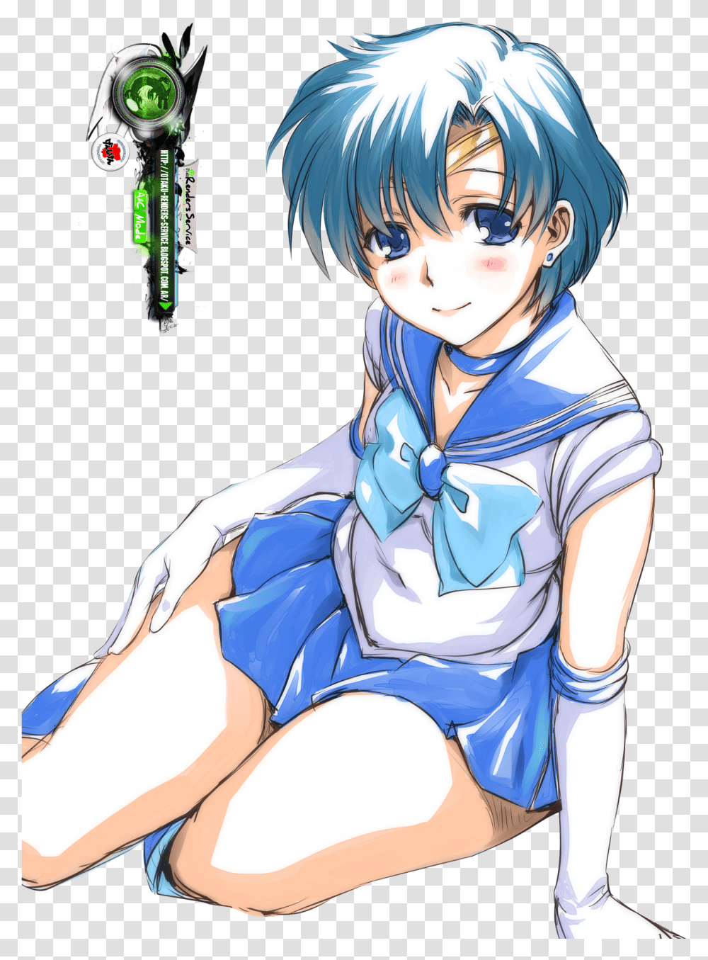 Sailor Mercury Sailor Mercury Renders, Comics, Book, Manga, Person Transparent Png