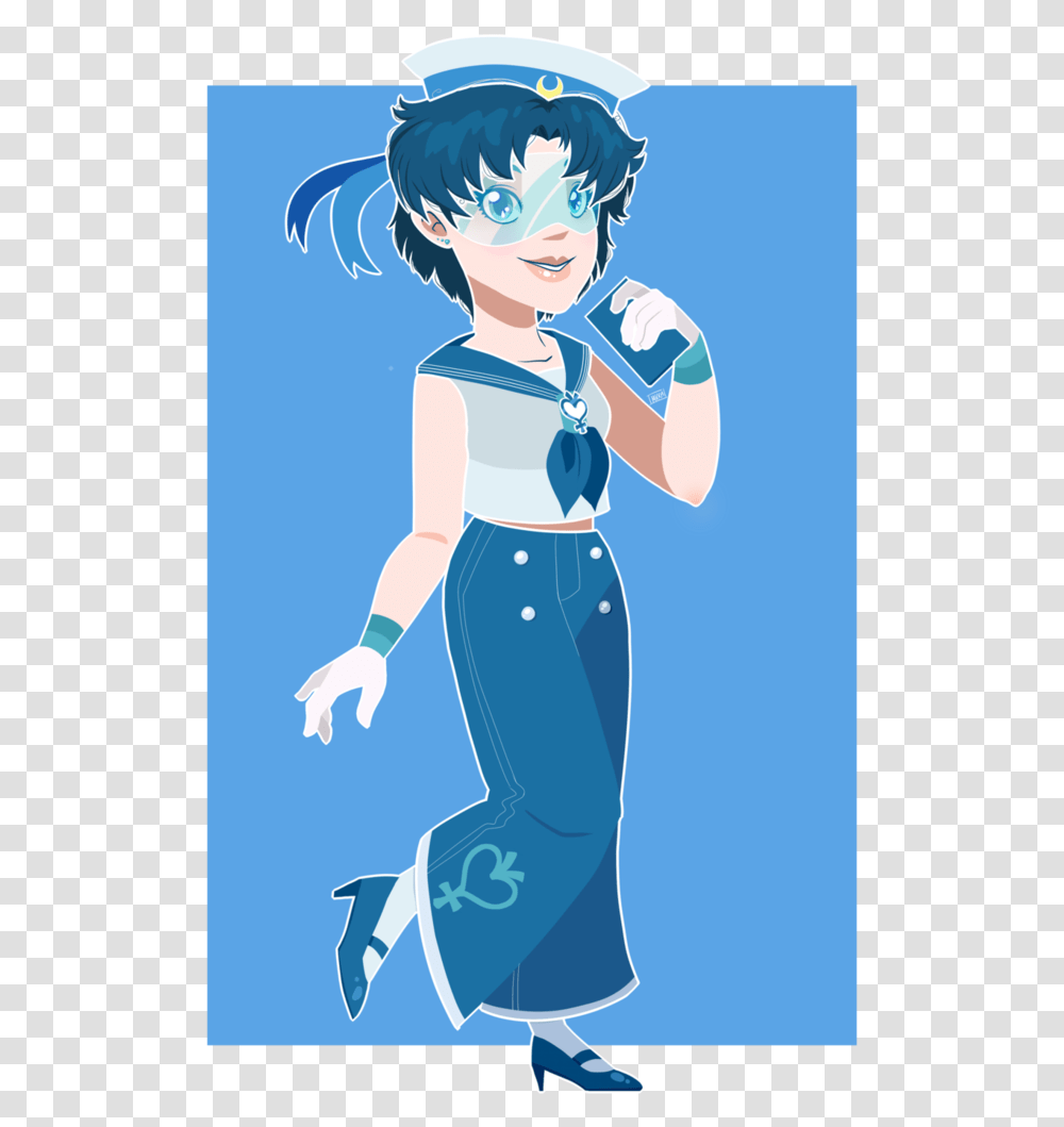 Sailor Mercury Vintage By Misskitkatmadness Cartoon, Person, Arm, Cleaning, Manga Transparent Png