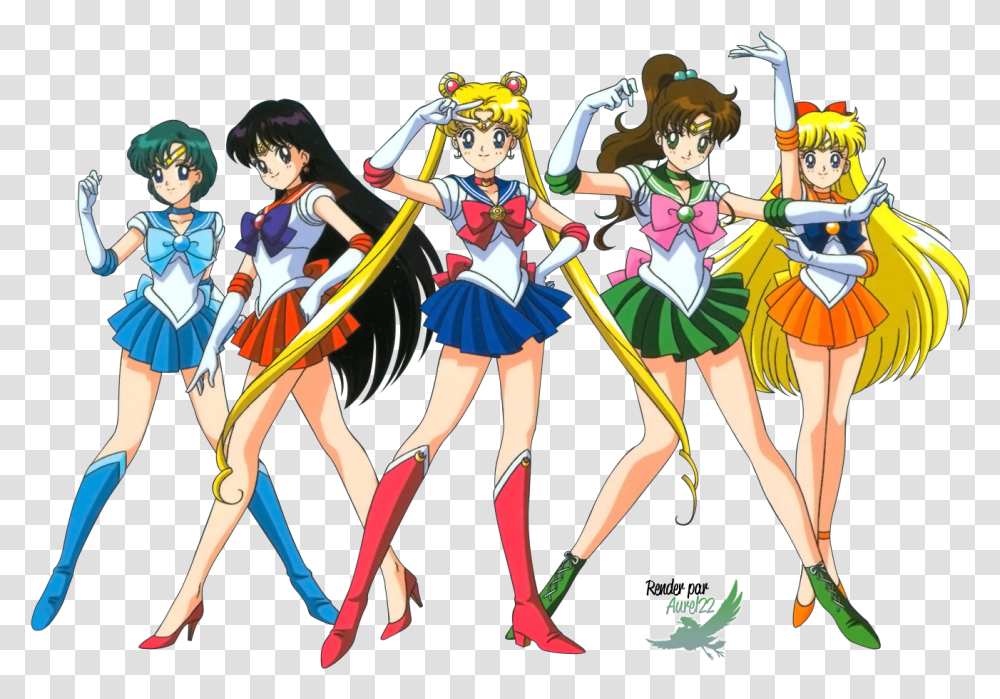 Sailor Moon All Sailor Moon Girls, Comics, Book, Person, Manga Transparent Png