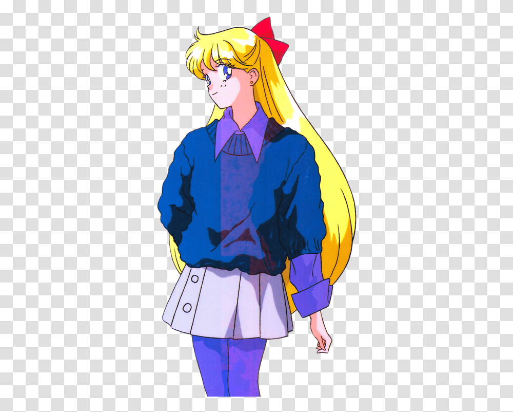 Sailor Moon And Sailor Venus Image Cartoon, Apparel, Sweatshirt, Sweater Transparent Png