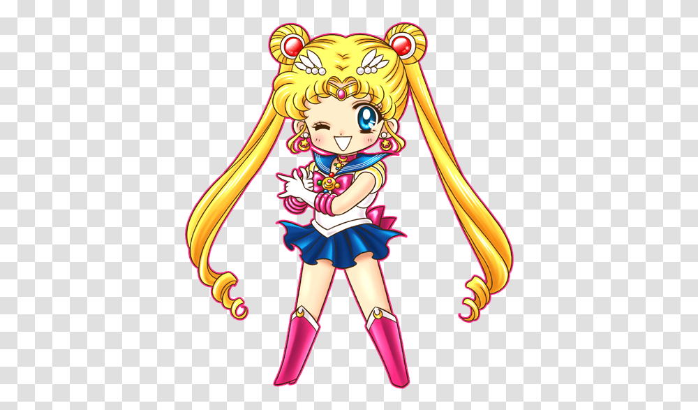 Sailor Moon Chibi, Person, Drawing, Book Transparent Png