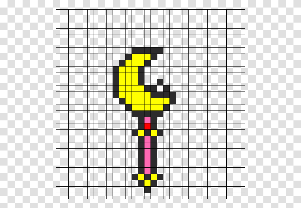 Sailor Moon Crecent Wand Perler Bead Pattern Perler Google Sheets Pixel Art Emoji, Text, Cross, Symbol, Number Transparent Png