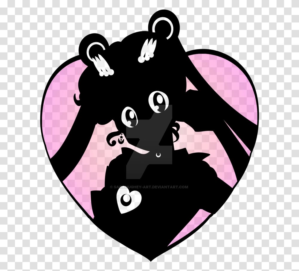 Sailor Moon Heart Silhouette By Sarahughey Sailor Moon Silhouette, Poster, Advertisement, Stencil Transparent Png