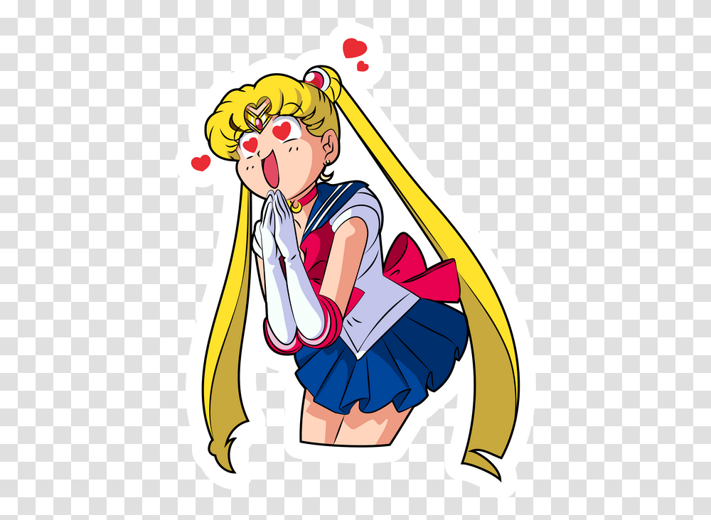 Sailor Moon Love Stickers Anime Sailor Moon In Love, Art, Costume Transparent Png