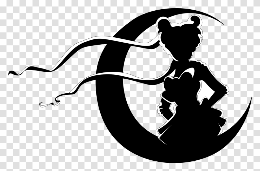 Sailor Moon Luna Sailor Mars Chibiusa Silhouette Sailor Moon Luna, Stencil, Antelope, Wildlife, Mammal Transparent Png