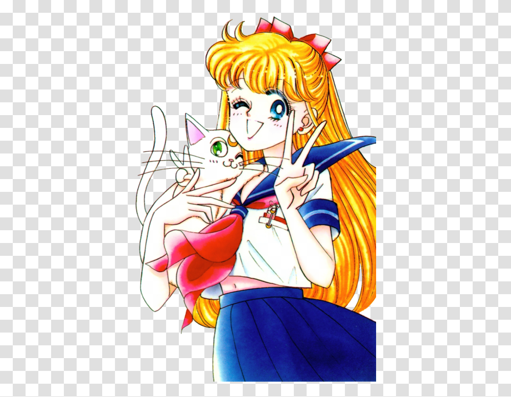 Sailor Moon Manga Sailor V, Comics, Book, Person, Human Transparent Png
