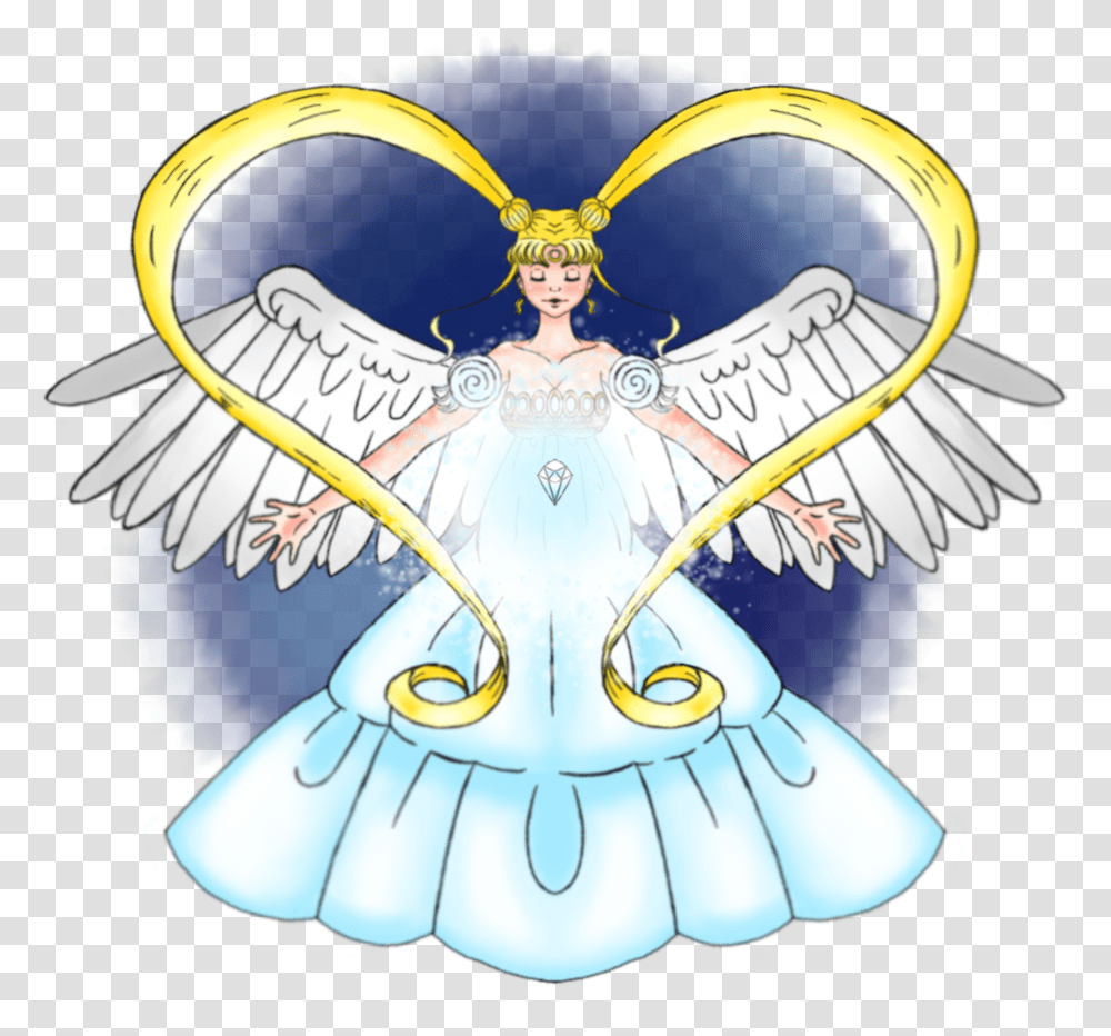 Sailor Moon Princess Serenity Anime Anime Girl Princess Sailor Moon Principessa Serenity, Angel, Archangel, Outdoors Transparent Png