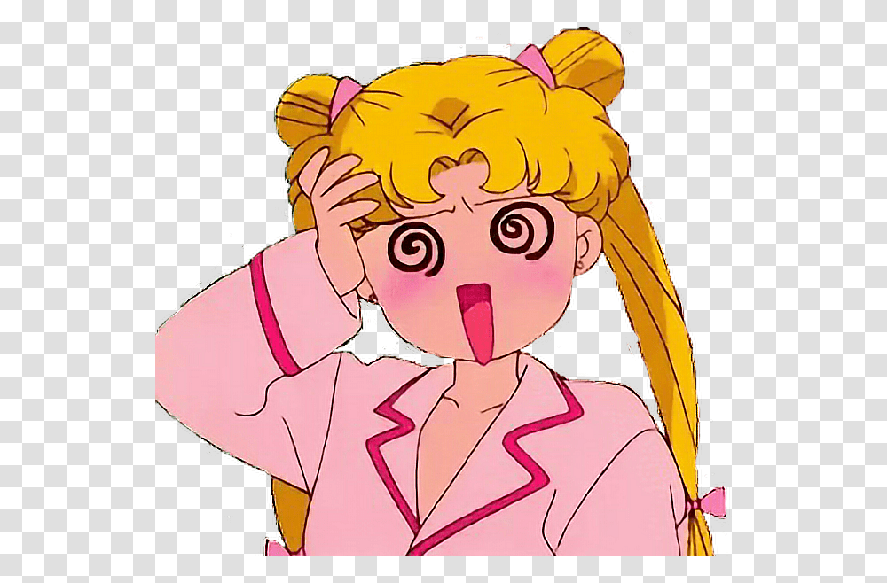 Sailor Moon Stickers Anime Animeboy Animegirls Eyes Spinning Gif, Person, Comics, Book Transparent Png