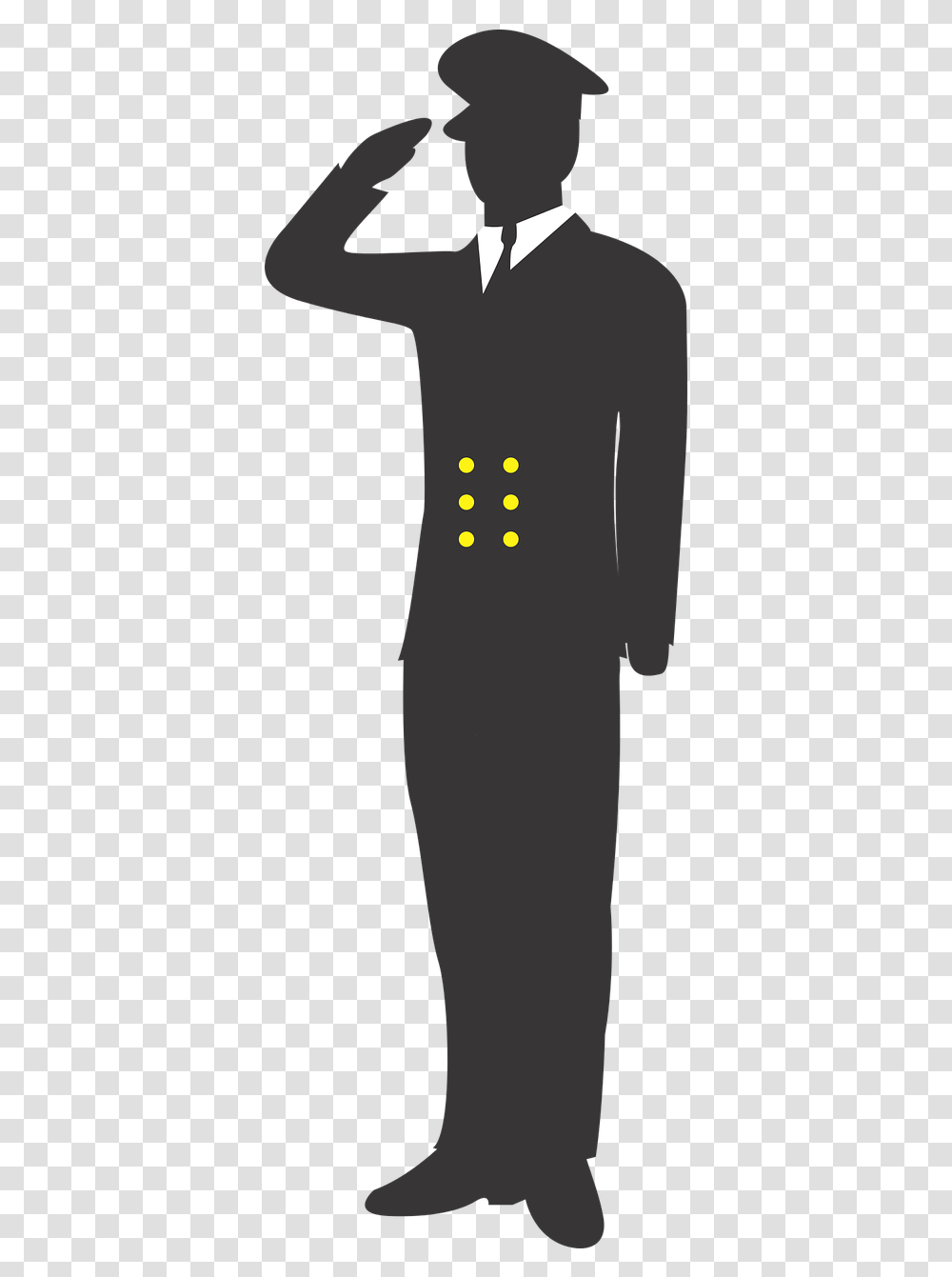 Sailor Salute Soldier Military Personnel Clip Art Soldiers Silhouette Salute, Sleeve, Overcoat, Light Transparent Png