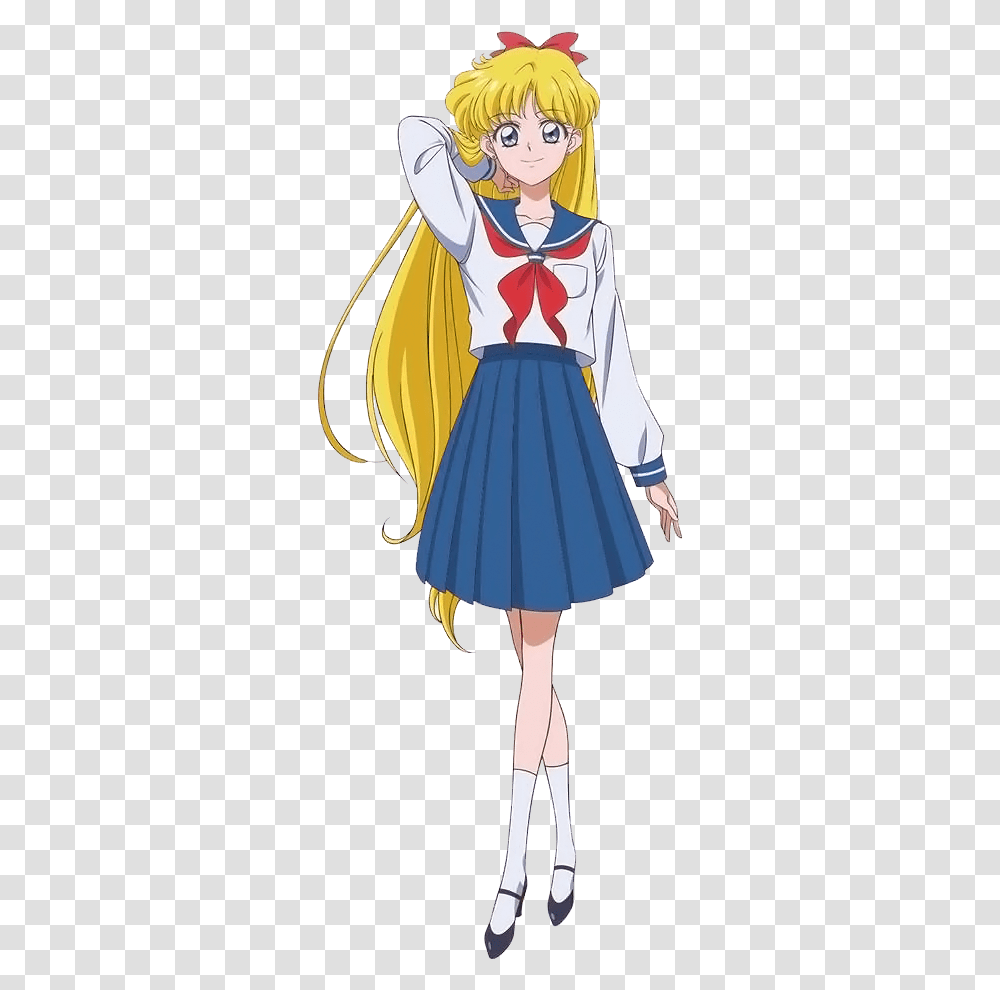 Sailor Venus Season Iii Sailor V School Uniform, Skirt, Costume, Person Transparent Png