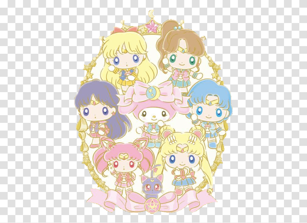 Sailormoon Mymelody Crossover Cartoon Comic Cute Sailor Moon Melody, Birthday Cake, Doodle, Drawing Transparent Png