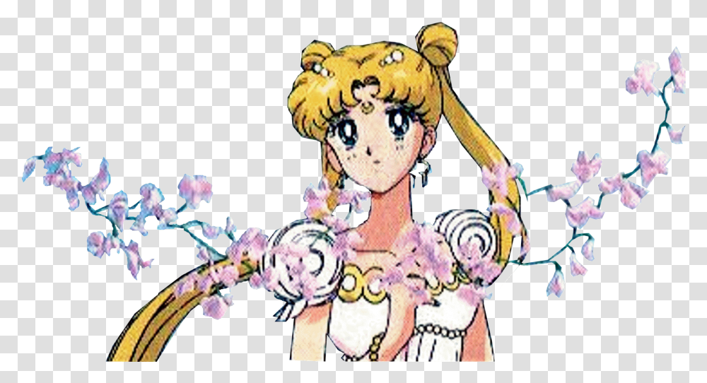 Sailormoonworld Princess Serenity Sailor Moon Flowers, Art, Graphics, Doodle, Drawing Transparent Png