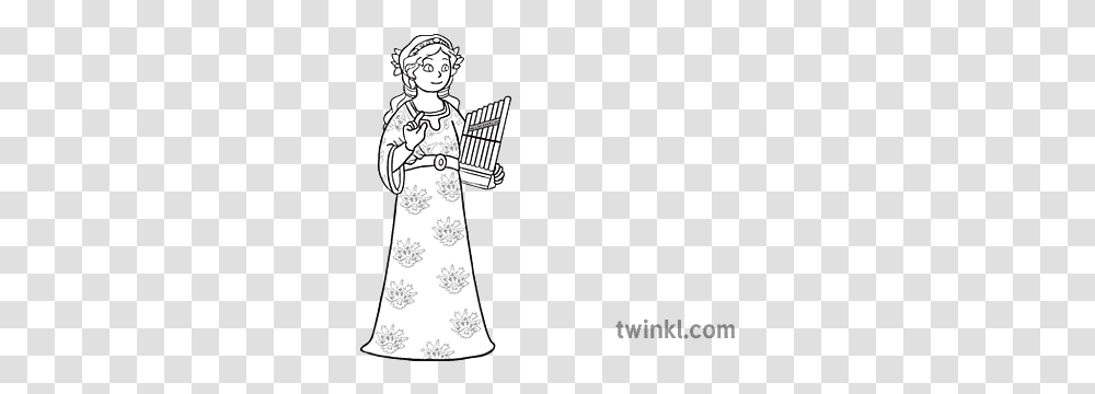 Saint Cecilia People Santa All Saints Open Eyes Fictional Character, Person, Clothing, Dress, Robe Transparent Png