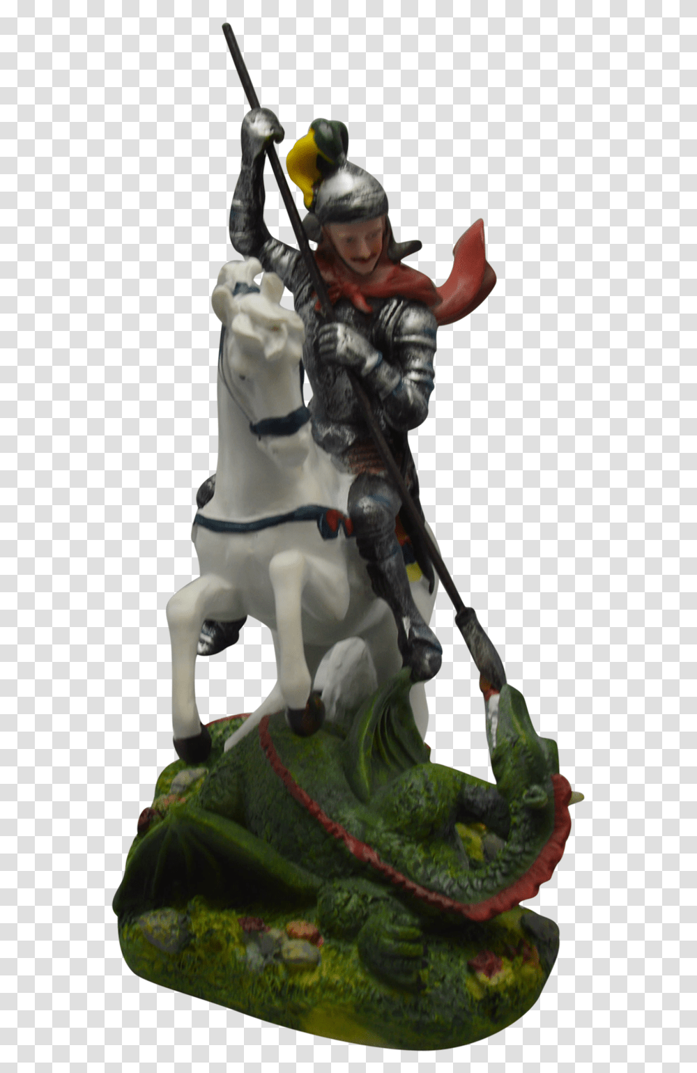 Saint George And The Dragon Large Fictional Character, Figurine, Person, Human, Toy Transparent Png
