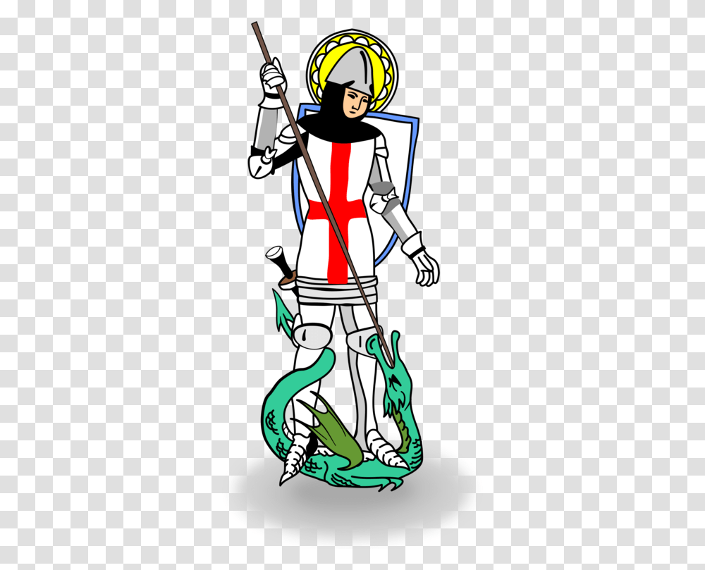 Saint George And The Dragon St George Can Stock Photo Free, Person, Knight, People, Costume Transparent Png