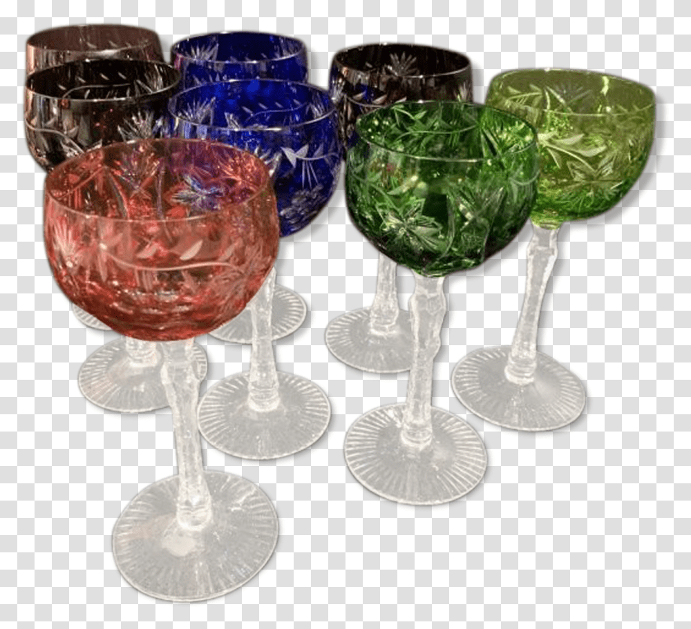 Saint Louis Baccarat Colored Crystal Wine Glasses Champagne Stemware, Goblet, Alcohol, Beverage, Drink Transparent Png