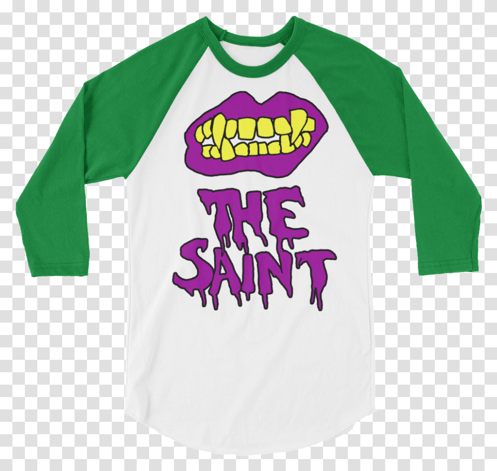 Saint Mardi Gras Baseball Tee - Santos Raglan Sleeve, Clothing, Apparel, Long Sleeve, Shirt Transparent Png