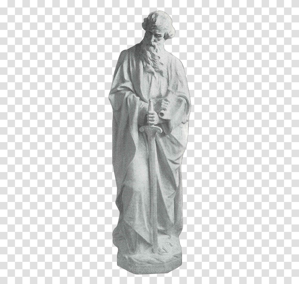 Saint Paul And Sword Marble Statue Statue, Person, Leisure Activities, Performer Transparent Png