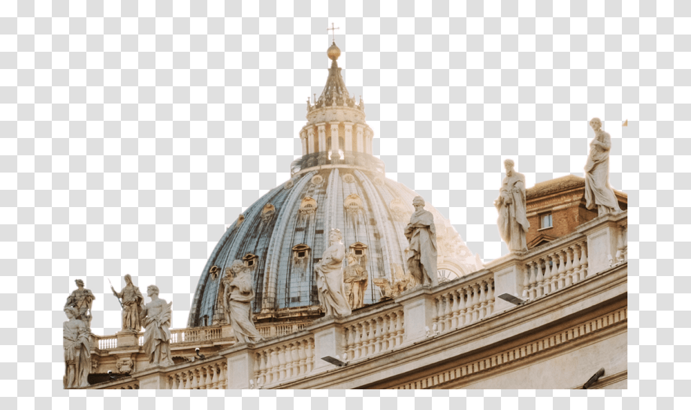 Saint Peter's Square, Dome, Architecture, Building, Sculpture Transparent Png