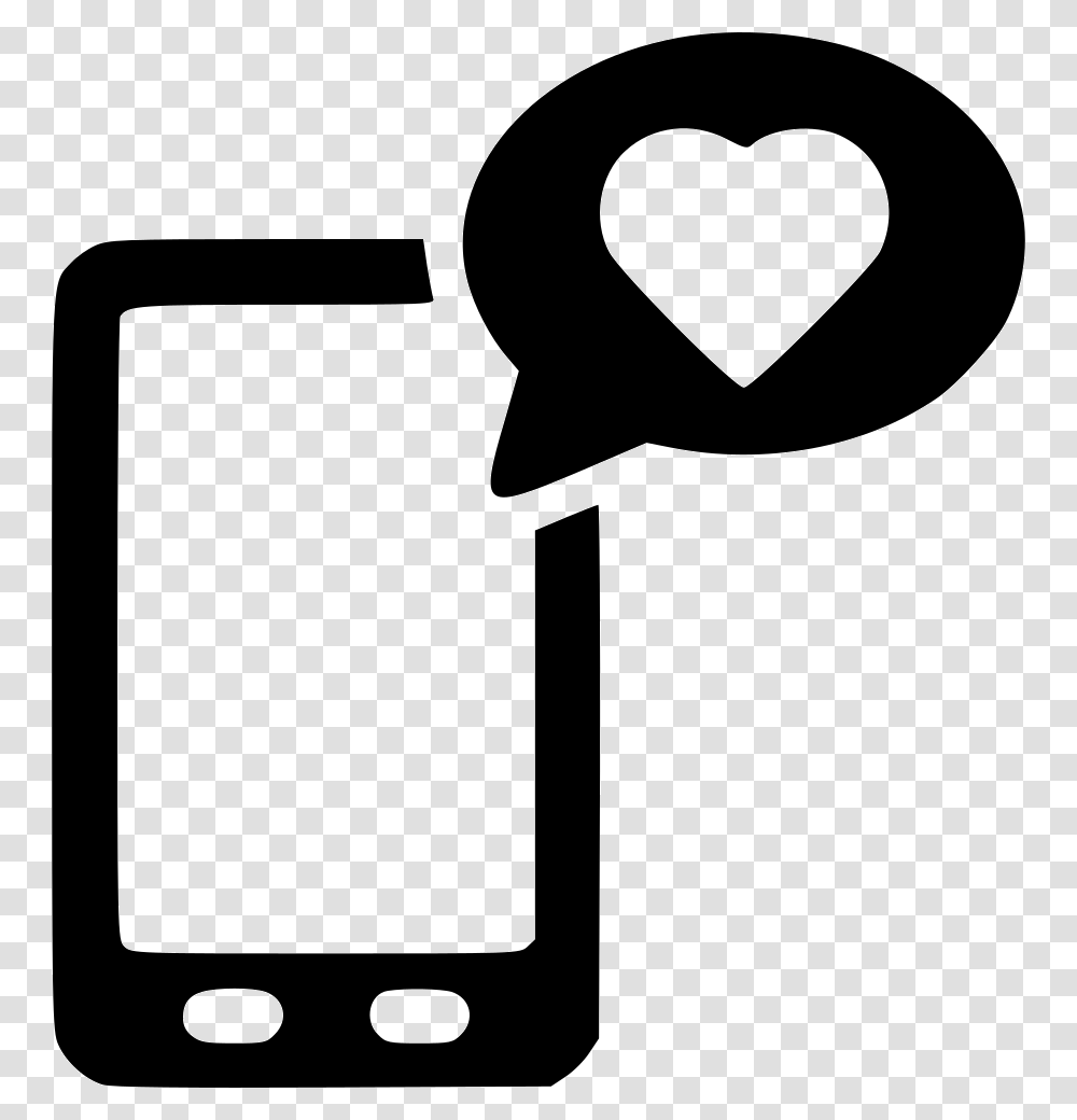 Saint Valentine Mobile Phone Mensaje De Amor Icono, Lamp, Key, Stencil, Silhouette Transparent Png