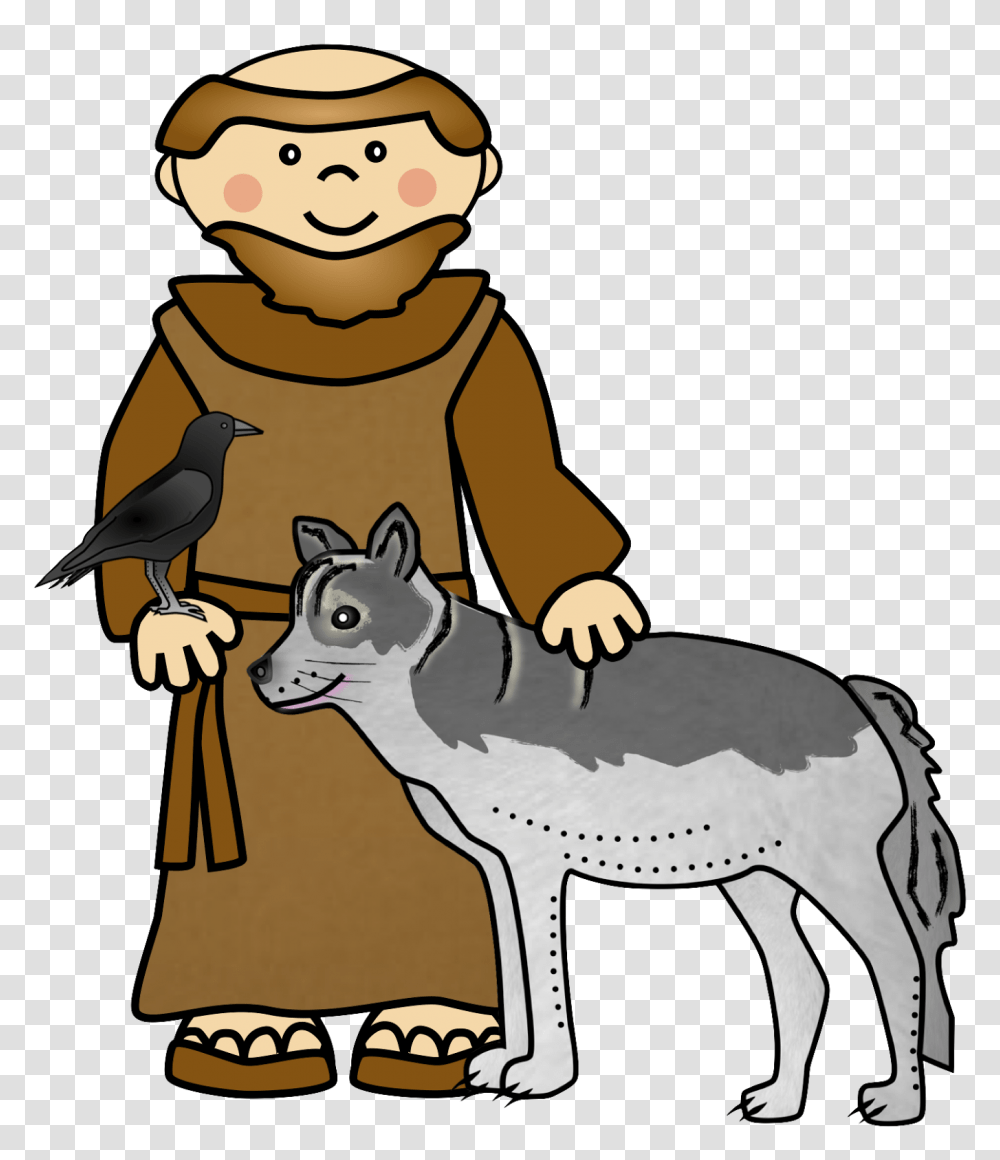 Saints Clipart Group With Items, Bird, Animal, Mammal, Wolf Transparent Png