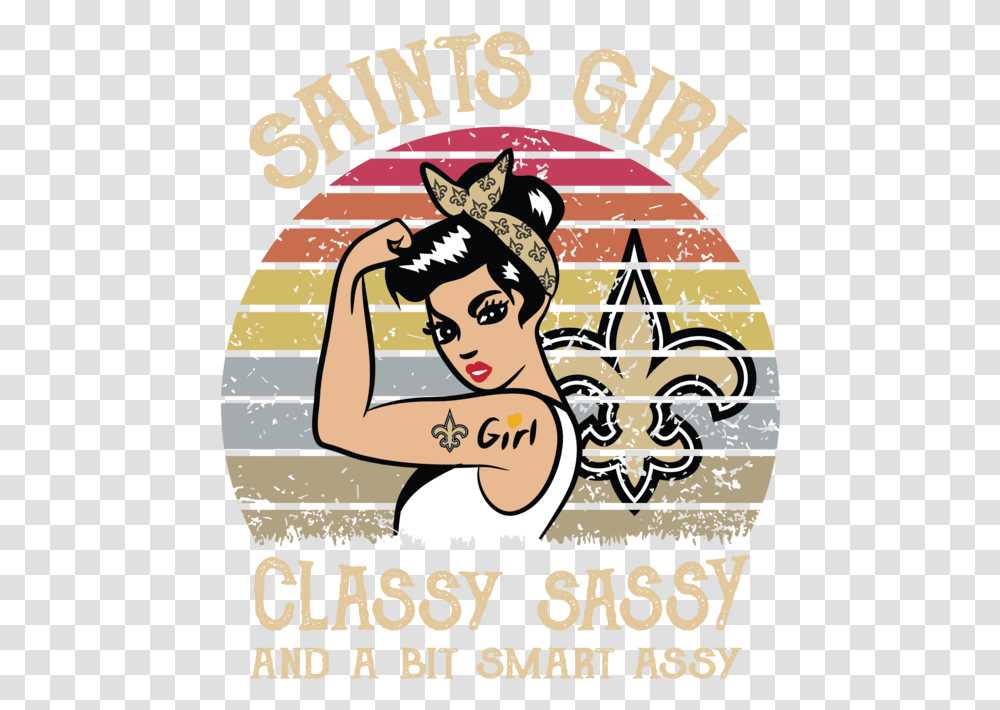 Saints Girl New Orleans Svg Hair Design, Poster, Advertisement, Flyer, Paper Transparent Png