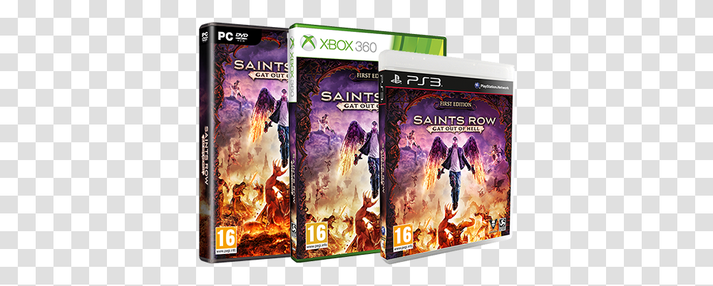 Saints Row Gat Out Of Hell Indoor Games And Sports, Person, Human, Dvd, Disk Transparent Png