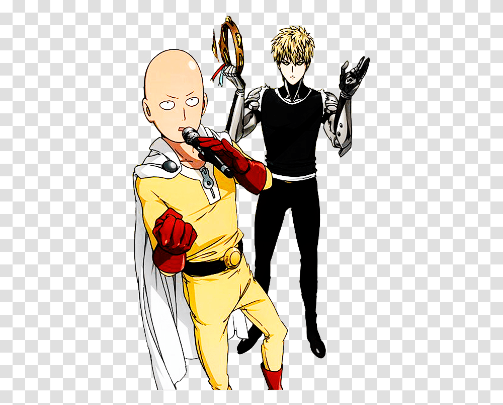 Saitama And Genos Made By Me From The One Punch Man Saitama And Genos, Person, Comics, Book, Sleeve Transparent Png