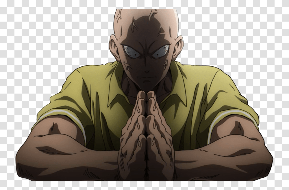 Saitama Trying To Kill A Mosquito, Person, Human, Helmet Transparent Png