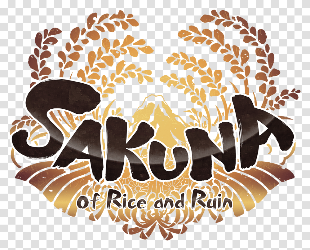 Sakuna Sakuna Of Rice And Ruin Logo, Text, Calligraphy, Handwriting, Label Transparent Png