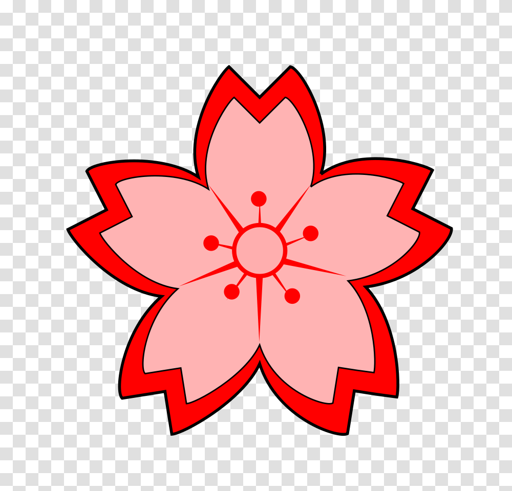 Sakura Flower Clipart Sakura Symbol Of Japan, Pattern, Plant, Ornament, Fractal Transparent Png