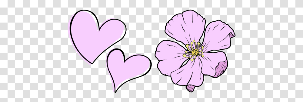 Sakura Flower Cursor Girly, Plant, Blossom, Hibiscus, Heart Transparent Png