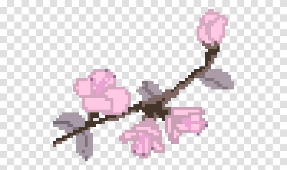 Sakura Flower Pixel Art, Plant, Rug, Snowflake, Pattern Transparent Png