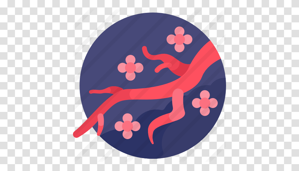 Sakura Free Nature Icons Circle, Animal, Clothing, Sea Life, Text Transparent Png