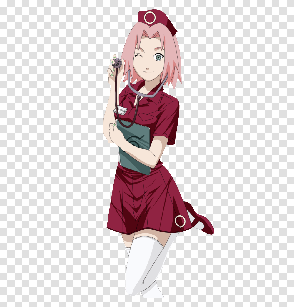 Sakura Haruno Nurse Download Sakura Nurse, Person, Skirt, Costume Transparent Png