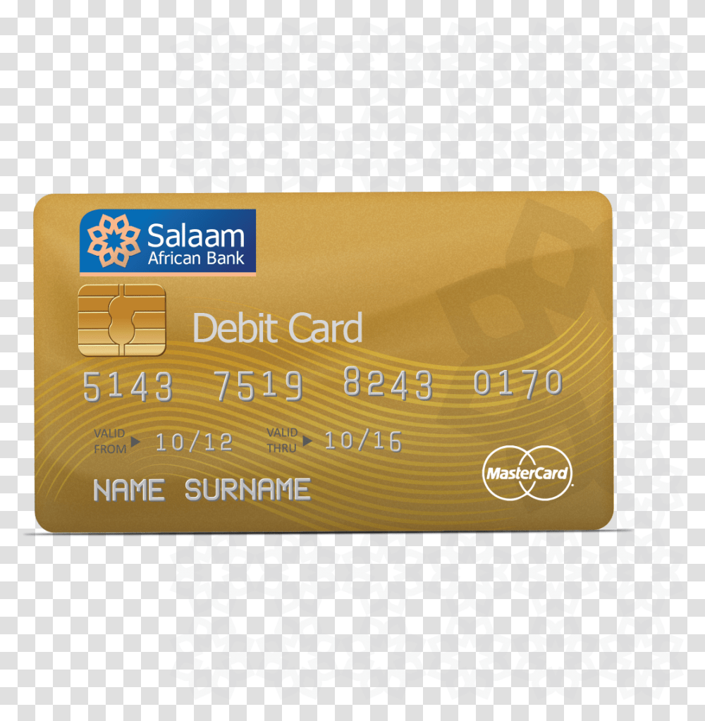 Salaam African Bank Master Card Debit Card, Rug, Credit Card, Label Transparent Png